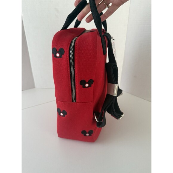 Disney Parks 2020 Mickey Mouse Ears Loungefly Backpack Red Canvas Authentic NWT main image 9